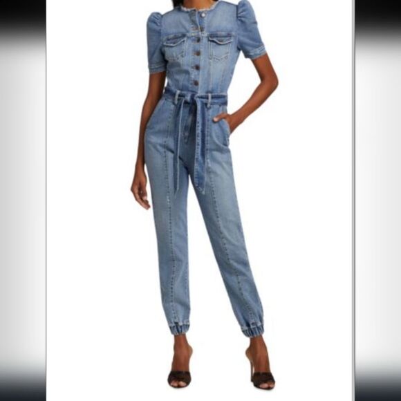 Retrofete Lia Denim jumpsuit size M NWT MSRP $590 - Picture 1 of 14